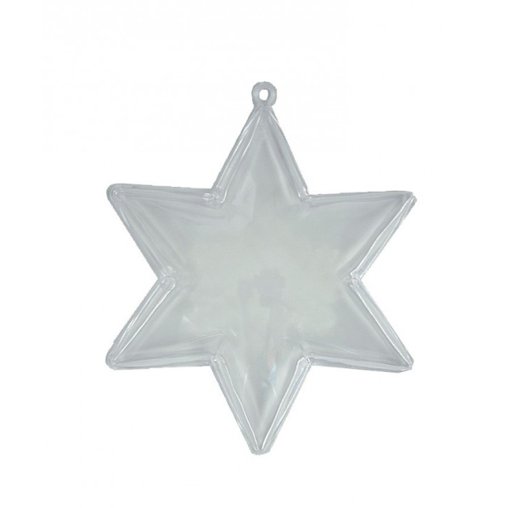 Transparent Plastic Star - Diameter 7 cm